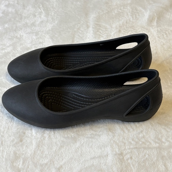 CROCS Mary Jane Slip-On Shoe Womens Size 4 Black Iconic Comfort - Picture 5 of 9